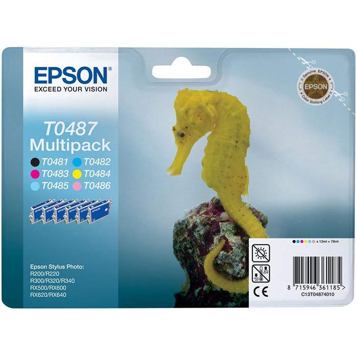 Original Epson T0487 Ink Cartridges Multipack