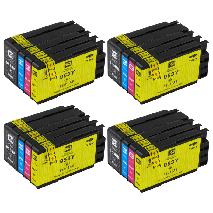 Compatible HP 953XL (3HZ52AE) High Capacity Ink Cartridge Multipack (4 Sets)