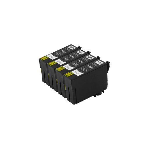 Compatible Epson T13XL (T1301) High Capacity Black Ink Cartridge Quadpack